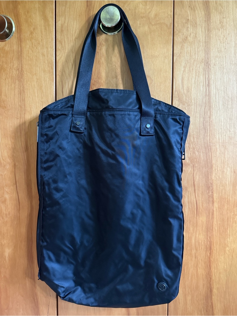 Lululemon athletica Black Nylon Tote Bag, Lightweight Workout Bag